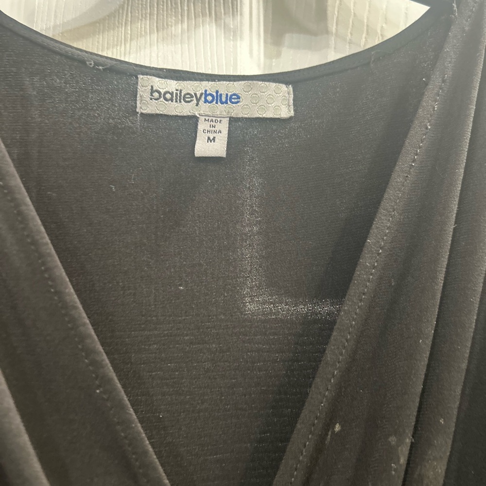 Bailey Blue Charcoal V-Neck Dress